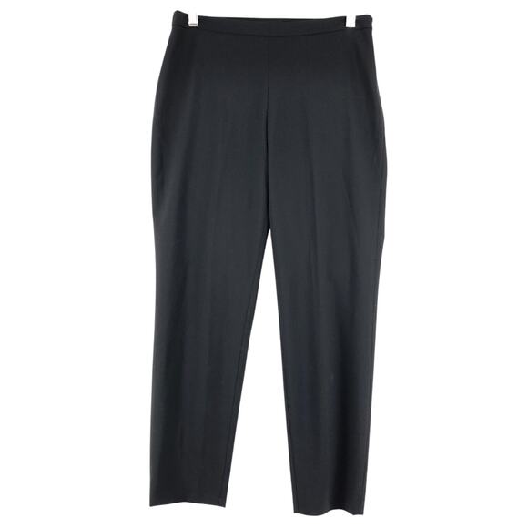 Theory Womens Size 4 Pants Trousers High Waist Wool Lined Stretch Side Zip Black - Picture 1 of 13